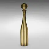 Monumental Fasce Verticale bottle with stopper by Fulvio Bianconi and Paolo Venini, c. 1951, glass with vertical bands, sold Aug 2025
