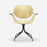 Swaged Leg chair, model MAA by George Nelson & Associates, fiberglass, enameled steel, chrome-plated steel, rubber, sold Aug 2025