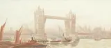Frederick Edward Joseph Goff, 'London Bridge'; 'Tower Bridge', a pair, watercolour