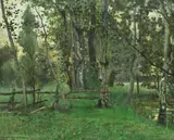 Pierre Ernest Prins, 'Clairiére au soleil couchant', oil on canvas