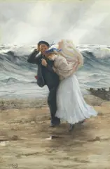 The sailor's bride by Philip Richard Morris, watercolour and bodycolour, offered May 2017