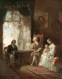 Storytime by English School 19th century, oil on canvas, offered May 2017