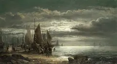 William Thornely - Coastel scenes - a pair, A pair of shipping scenes, oil on canvas