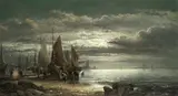 William Thornely - Coastel scenes - a pair, A pair of shipping scenes, oil on canvas