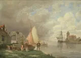 Pieter Christian Dommersen, 'On Het Spaarn, near Haarlem, Holland', oil on panel