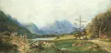 Lake Thun, Switzerland by English School 19th century, watercolour, offered May 2017