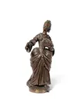 Edouard Drouot, patinated bronze figure of an 18th century style lady entitled 'Precieuse Ridicule'