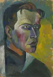 Margarete Jürgens, Bildnis Walter Hartung, Um 1922, Öl auf Pappe