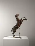 Gliederpferd – Akademiemodell by Französisch, um 1860 & 80, Nussbaum, lasiert; Eisen, Messing, sold Nov 2019