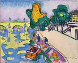 Ivo Hauptmann, Paris, am Seineufer, 1958, Öl auf Leinwand