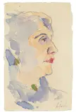 Porträt Tony Kirchhoff by Alexej von Jawlensky, Um 1927, Aquarell und Bleistift auf Velin, sold Nov 2015