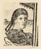Max Beckmann, Minette, 1922, Kaltnadel auf Velin