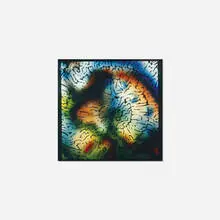 Slide from light shows with the North American Ibis Alchemical Company by Bruce Conner, c. 1967, print with hand-coloring on acetate slide, offered Jun 2023
