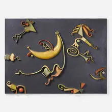 Stan Dann, Banana Lunch, c. 1997, carved and polychromed wood