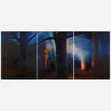 Christopher Brown, Blue Night (Darkness in the Catskills, three works), 1984-85, oil on canvas