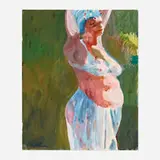Paul Wonner, F.T. in Harem Costume, watercolor on paper
