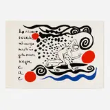 Lo oscuro invade by Alexander Calder, 1970, lithograph in colors, offered Apr 2023