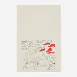 Andy Warhol, Cover (from À la recherche du shoe perdu portfolio), c. 1955, offset lithograph with synthetic dye-based ink additions
