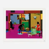 Romare Bearden, Mecklenburg Morning: Sunrise for China Lamp, 1993, offset lithograph in colors