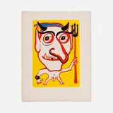 Alexander Calder, Le diable (portrait de Constantin Tacou), c. 1975, aquatint in colors