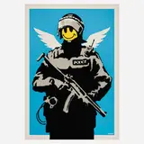 Flying Copper by Banksy, 2004, screenprint in colors, offered Jan 2023