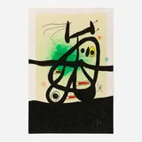 Joan Miró, L'oiseau Mongol, 1969, etching and aquatint in colors with carborundum