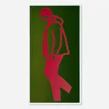 Puffer Jacket by Julian Opie, 2022, color-changing lenticular print with Dibond in artist's frame, offered Jan 2023