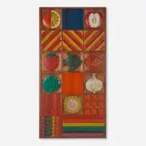 Forms + Surfaces, Custom wall panel (from the Wood Graphics series), c. 1975, redwood, acrylic