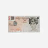 Banksy, Di-Faced Tenner, 10 GBP Note, 2004, offset lithograph in colors