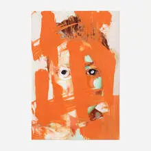 Untitled (from the Cover, Girl series) by Austyn Weiner, 2014, mixed media on paper, offered Dec 2022