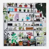 Large Shelf Still LIfe by Jonas Wood, 2017, offset lithograph in colors, offered Dec 2022