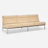 Florence Knoll, Parallel Bar sofa, 1954, upholstery, matte and chrome-plated steel, enameled steel