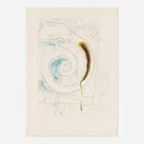 Le cercle viscéral du cosmos (from La Conquête du Cosmos) by Salvador Dalí, 1974, etching with lithograph and embossing in colors on Arches, offered Sep 2022