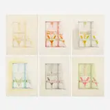 Timothy Isham, Six works from The Virgin suite, 1978, screenprint and lithograph in colors with hand-colored pastel additions
