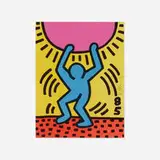 Keith Haring, International Youth Year, 1985, lithograph in colors on Arches