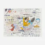 Jean-Michel Basquiat, 50 Cent Piece, screenprint in colors