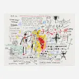 Boxer Rebellion by Jean-Michel Basquiat, screenprint in colors on Lenox Museum Board, offered Sep 2022