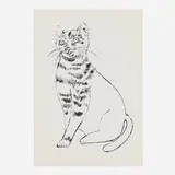 Andy Warhol, 25 Cats Name Sam and One Blue Pussy, 1954, offset lithograph on Mohawk laid paper