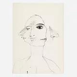 Nathan Oliveira, Untitled (Head #1-69), 1968, ink and ink wash on paper