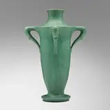 E.J. Paulson for Teco Pottery, Four-handled vase, model 260, 1902-20, glazed earthenware