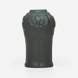 Early vase with mistletoe by Artus Van Briggle for Van Briggle Pottery, 1902, glazed earthenware, sold Jan 2023