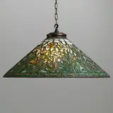 attribution Tiffany Studios, Daffodil chandelier, c. 1910, leaded glass, patinated bronze