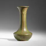 Frederick Walrath, Fine and Large vase with stylized roses, 1912, glazed earthenware
