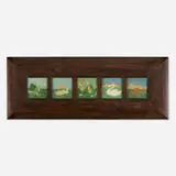 Grueby Faience Company, Collection of five tiles