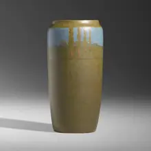 Frederick Walrath, Fine scenic vase, 1908-15, glazed earthenware