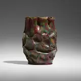George E. Ohr, Exceptional and Large vase, 1897-1900, glazed earthenware