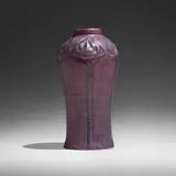 Rare and Early vase with flowers, 1905 by Van Briggle Pottery, 1905, glazed earthenware, sold Jan 2023