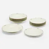 Canton plates and bowls, set of twelve by Dufraisseix and Abbot Edward Colonna for Gérard, c. 1900, glazed porcelain, sold Jan 2023