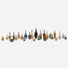 John Andersson, Collection of twenty-six miniature vessels, c. 1950, glazed stoneware
