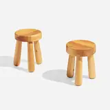 Gröning Design, Stools, pair, c. 1990, pine